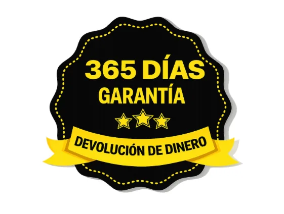 Garantía de devolución de dinero de 365 días